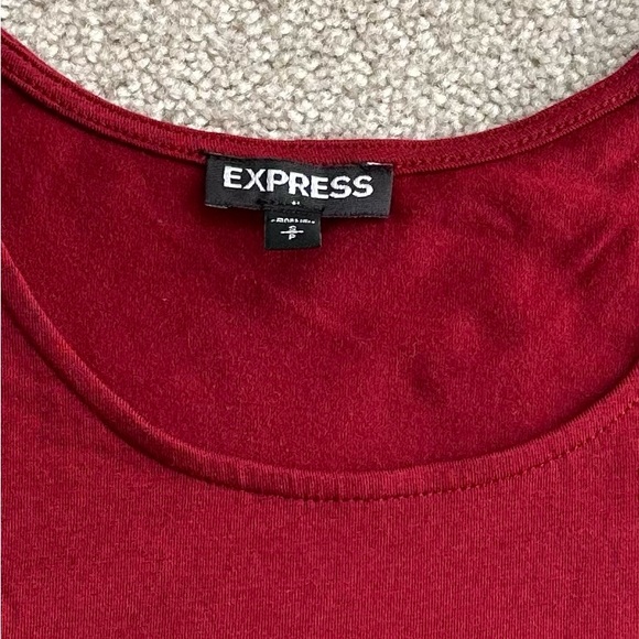 Express Red Cold Shoulder Top - Picture 2 of 2